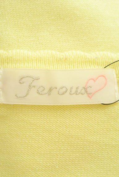 Feroux（フェルゥ）の古着「花ビジュー付きニットカーデディガン（カーディガン・ボレロ）」大画像６へ