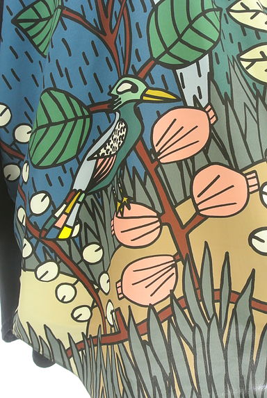 HIROKO BIS（ヒロコビス）の古着「フロントイラスト膝上ワンピース（ワンピース・チュニック）」大画像５へ