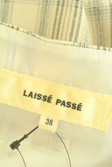 LAISSE PASSE（レッセパッセ）の古着「ベルト付きチェック柄膝下ワンピース（ワンピース・チュニック）」大画像６へ