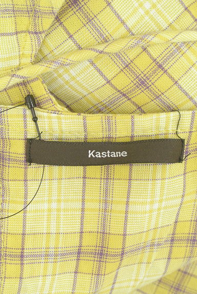 Kastane（カスタネ）の古着「バッククロスチェック柄ロングキャミワンピ（キャミワンピース）」大画像６へ