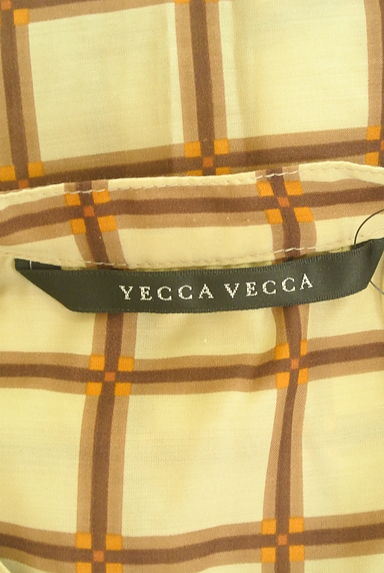 YECCA VECCA（イェッカヴェッカ）の古着「フロントフリルチェック柄ブラウス（ブラウス）」大画像６へ