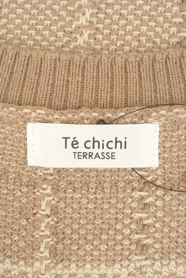 Te chichi（テチチ）の古着「オーバーサイズチェックニットベスト（ベスト・ジレ）」大画像６へ