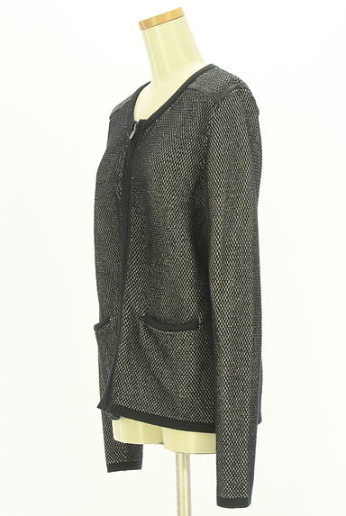 Comptoir des Cotonniers（コントワーデコトニエ）の古着「ノーカラーパイピングニットカーディガン（カーディガン・ボレロ）」大画像３へ