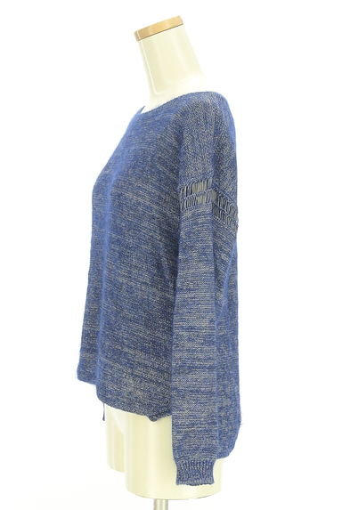 Comptoir des Cotonniers（コントワーデコトニエ）の古着「ボートネック光沢ミックスニットトップス（ニット）」大画像３へ