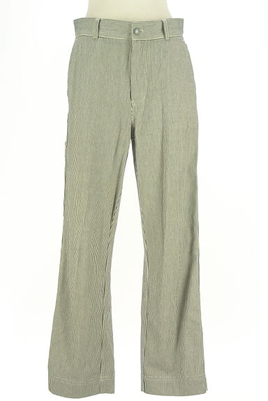 Comptoir des Cotonniers（コントワーデコトニエ）の古着「ハイウエストヒッコリーセミワイドパンツ（デニムパンツ）」大画像１へ
