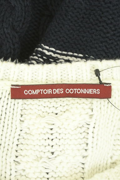Comptoir des Cotonniers（コントワーデコトニエ）の古着「裾ファスナー付きグラデーションケーブルニット（セーター）」大画像６へ