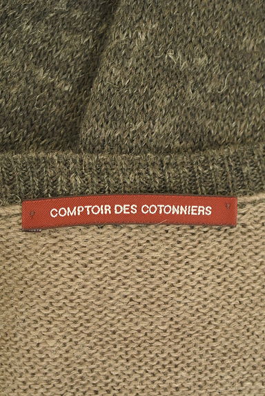 Comptoir des Cotonniers（コントワーデコトニエ）の古着「６分袖太ボーダー膝丈ニットワンピース（ワンピース・チュニック）」大画像６へ