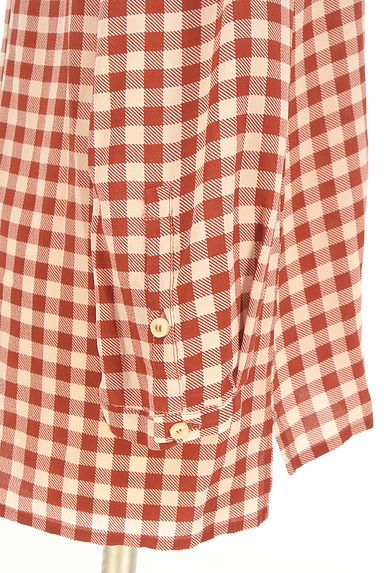 MARELLA（マレーラ）の古着「チェック柄ノーカラーシルクブラウス（ブラウス）」大画像５へ