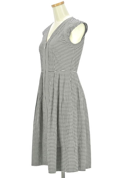 MARELLA（マレーラ）の古着「ダブルジップチェック柄膝丈ワンピース（ワンピース・チュニック）」大画像３へ