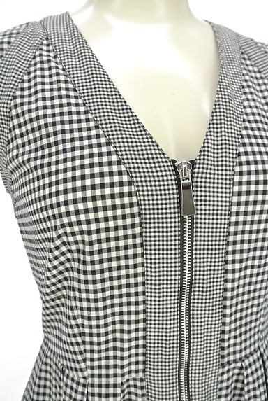 MARELLA（マレーラ）の古着「ダブルジップチェック柄膝丈ワンピース（ワンピース・チュニック）」大画像４へ