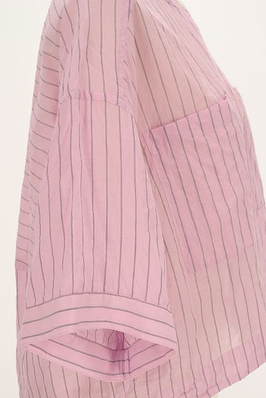 UNITED ARROWS（ユナイテッドアローズ）の古着「クロップド丈ストライプ柄ブラウス（ブラウス）」大画像５へ