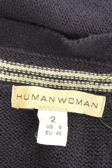 HUMAN WOMAN（ヒューマンウーマン）の古着「９分袖ラインカーディガン（カーディガン・ボレロ）」大画像６へ