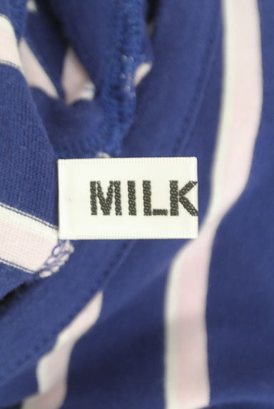 MILKFED.（ミルク フェド）の古着「ボーダー柄ロングTシャツワンピース（ワンピース・チュニック）」大画像６へ