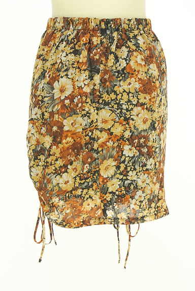 Snidel（スナイデル）の古着「花柄ドロストシフォンミニスカート（ミニスカート）」大画像２へ
