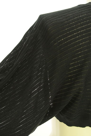 EMODA（エモダ）の古着「ボリューム袖透かしボーダーショートボレロ（カーディガン・ボレロ）」大画像５へ
