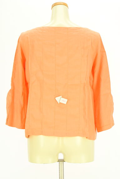 49av.Junko Shimada（49アヴェニュージュンコシマダ）の古着「透かしステッチポートネックリネンブラウス（カットソー・プルオーバー）」大画像４へ