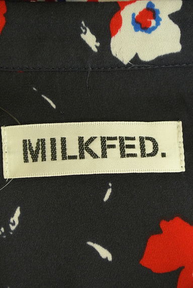MILKFED.（ミルク フェド）の古着「花柄フリル微光沢膝下ワンピース（ワンピース・チュニック）」大画像６へ