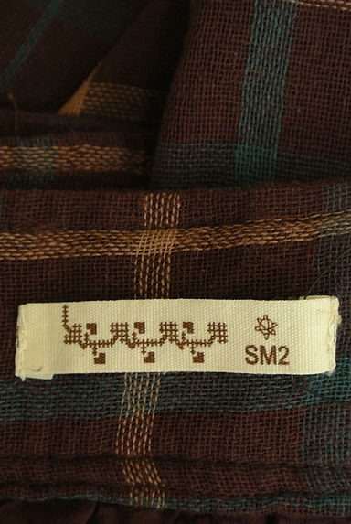 SM2（サマンサモスモス）の古着「チェック柄膝丈ワンピース（ワンピース・チュニック）」大画像６へ