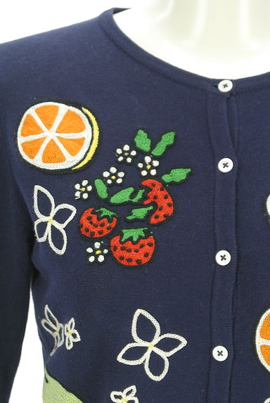 49av.Junko Shimada（49アヴェニュージュンコシマダ）の古着「フルーツ刺繍ニットカーディガン（カーディガン・ボレロ）」大画像４へ