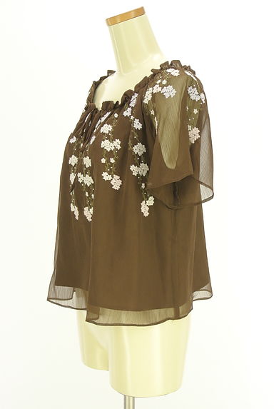 WILLSELECTION（ウィルセレクション）の古着「花刺繍入りシフォンカットソー（カットソー・プルオーバー）」大画像３へ