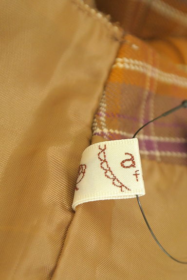 axes femme（アクシーズファム）の古着「刺繍入りチェック柄ロングキャミワンピース（キャミワンピース）」大画像６へ