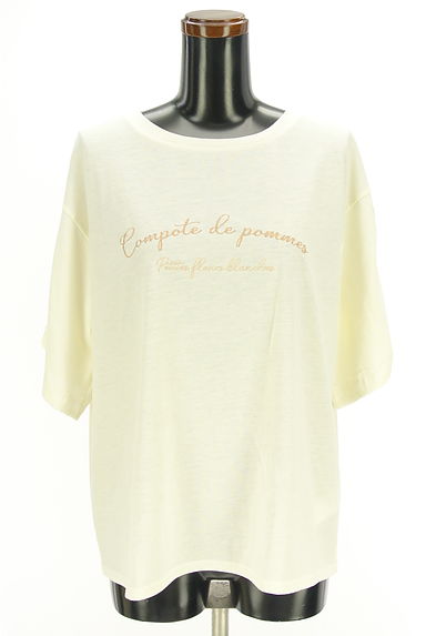 axes femme（アクシーズファム）の古着「ラメロゴ刺繍Tシャツ（Ｔシャツ）」大画像１へ