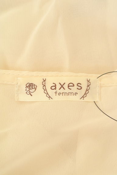 axes femme（アクシーズファム）の古着「刺繍入りフレアスリーブシアーブラウス（カットソー・プルオーバー）」大画像６へ