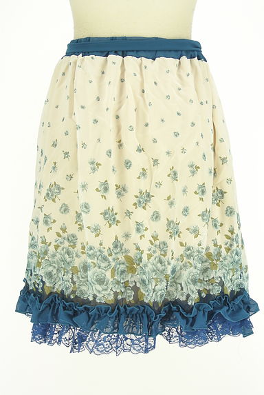 axes femme（アクシーズファム）の古着「ベルト付き裾フリル花柄シフォンスカート（スカート）」大画像２へ