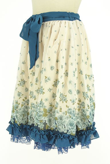 axes femme（アクシーズファム）の古着「ベルト付き裾フリル花柄シフォンスカート（スカート）」大画像３へ