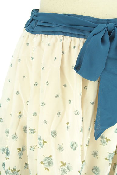 axes femme（アクシーズファム）の古着「ベルト付き裾フリル花柄シフォンスカート（スカート）」大画像４へ