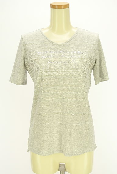 COMME CA（コムサ）の古着「スパンコールロゴ＆箔プリントTシャツ（Ｔシャツ）」大画像１へ