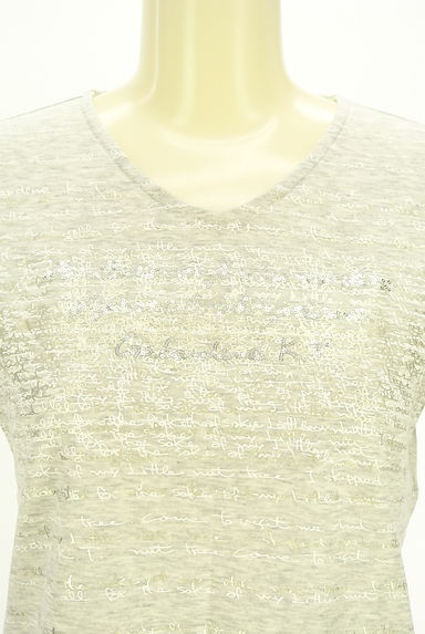 COMME CA（コムサ）の古着「スパンコールロゴ＆箔プリントTシャツ（Ｔシャツ）」大画像４へ