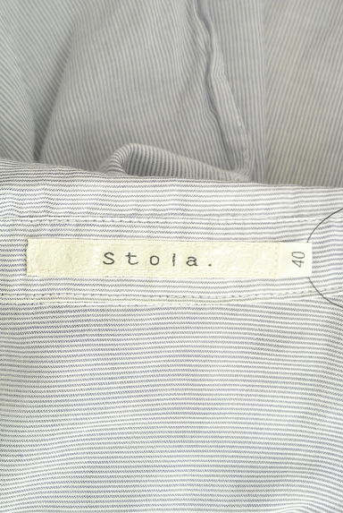 Stola.（ストラ）の古着「ベルト付き前下がりシアーブラウス（カットソー・プルオーバー）」大画像６へ