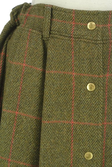 Traditional Weatherwear（トラディショナルウェザーウェア）の古着「フロントボタンチェック柄ミモレスカート（スカート）」大画像４へ