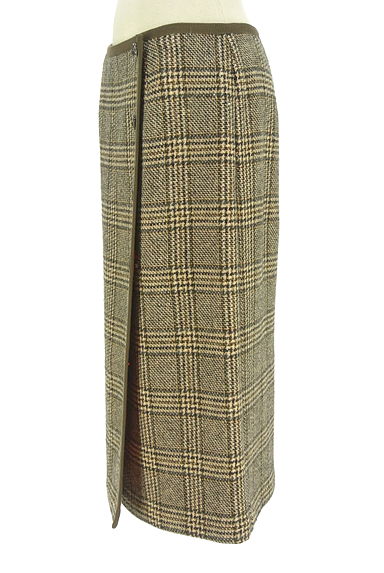 Traditional Weatherwear（トラディショナルウェザーウェア）の古着「膝下丈チェック柄起毛ラップスカート（スカート）」大画像３へ