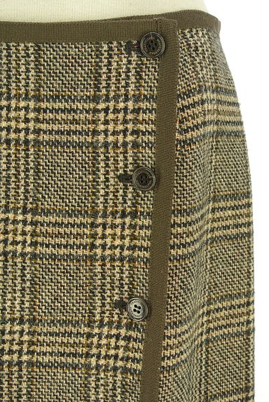 Traditional Weatherwear（トラディショナルウェザーウェア）の古着「膝下丈チェック柄起毛ラップスカート（スカート）」大画像４へ