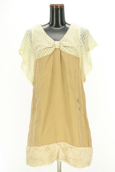 axes femme（アクシーズファム）の古着「透かしニットドッキング膝上ワンピース（ワンピース・チュニック）」大画像１へ