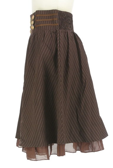 axes femme（アクシーズファム）の古着「膝丈ストライプ柄ハイウエストギャザースカート（スカート）」大画像３へ