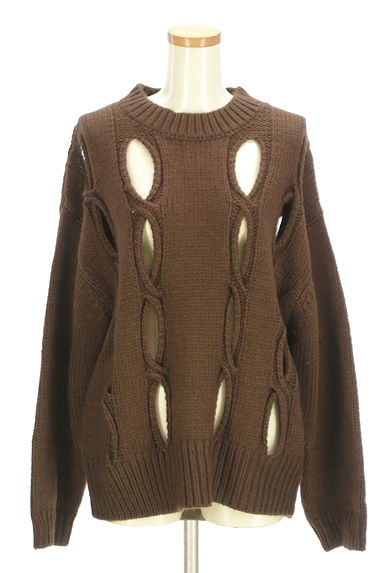 MOUSSY（マウジー）の古着「カットアウトデザインニット（ニット）」大画像１へ