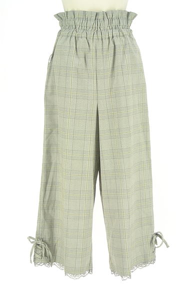 axes femme（アクシーズファム）の古着「クロップドチェックワイドパンツ（パンツ）」大画像１へ