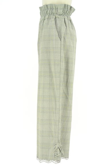 axes femme（アクシーズファム）の古着「クロップドチェックワイドパンツ（パンツ）」大画像３へ