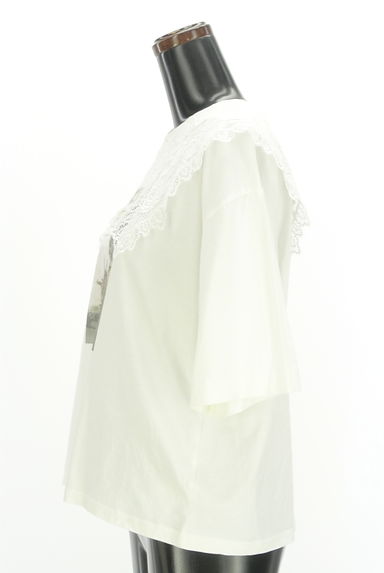 axes femme（アクシーズファム）の古着「レース襟プリントＴシャツ（Ｔシャツ）」大画像３へ