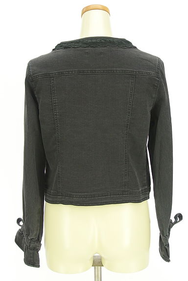 axes femme（アクシーズファム）の古着「ノーカラーデニムジャケット（ジャケット）」大画像２へ