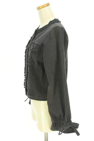 axes femme（アクシーズファム）の古着「ノーカラーデニムジャケット（ジャケット）」大画像３へ
