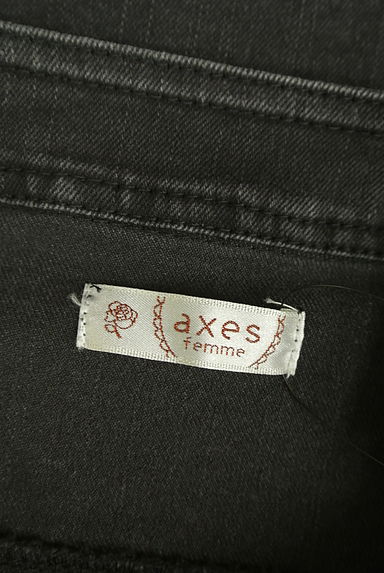 axes femme（アクシーズファム）の古着「ノーカラーデニムジャケット（ジャケット）」大画像６へ