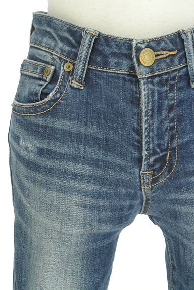 MOUSSY（マウジー）の古着「ダメージ加工スキニーデニムパンツ（デニムパンツ）」大画像４へ