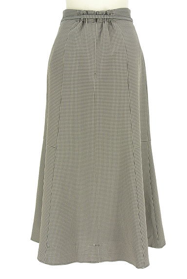 NATURAL BEAUTY BASIC（ナチュラルビューティベーシック）の古着「チェック柄シアサッカーフレアスカート（ロングスカート・マキシスカート）」大画像２へ