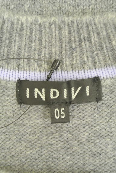 INDIVI（インディヴィ）の古着「ラウンドヘムニットトップス（ニット）」大画像６へ