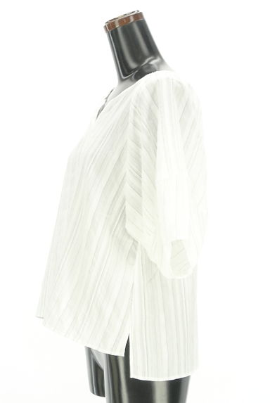 Stola.（ストラ）の古着「ボリューム袖ピンストライプシアーカットソー（カットソー・プルオーバー）」大画像３へ