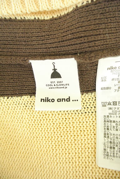niko and...（ニコ アンド）の古着「配色ローゲージニットベスト（ベスト・ジレ）」大画像６へ